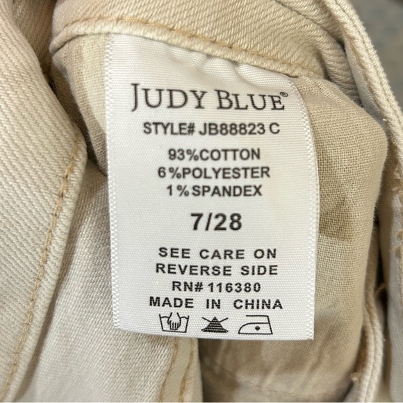 Judy Blue High Rise Distressed 90'S Straight Jeans in Bone Size 7/28‎ - Picture 7 of 8